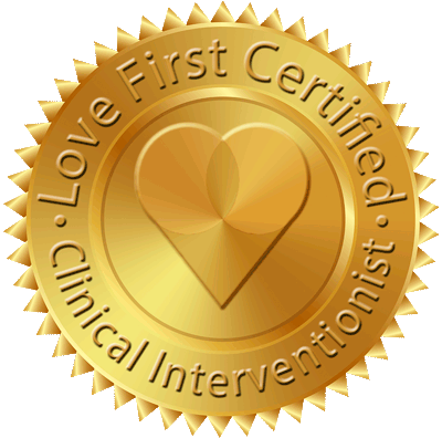 Official seal of a Love First Certified Clinical Interventionist